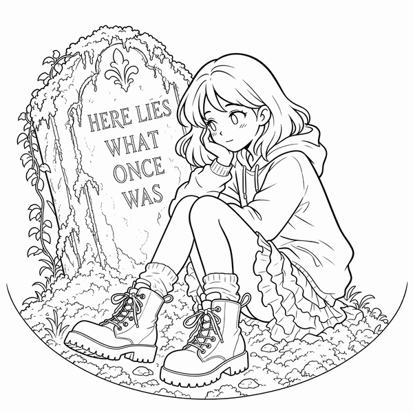 Coloring While Dead Inside coloring page 1
