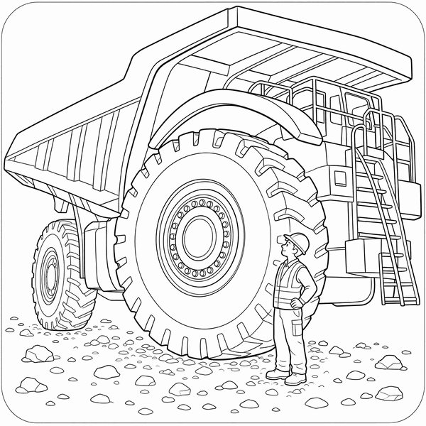 Steel and Big Wheels coloring page 4