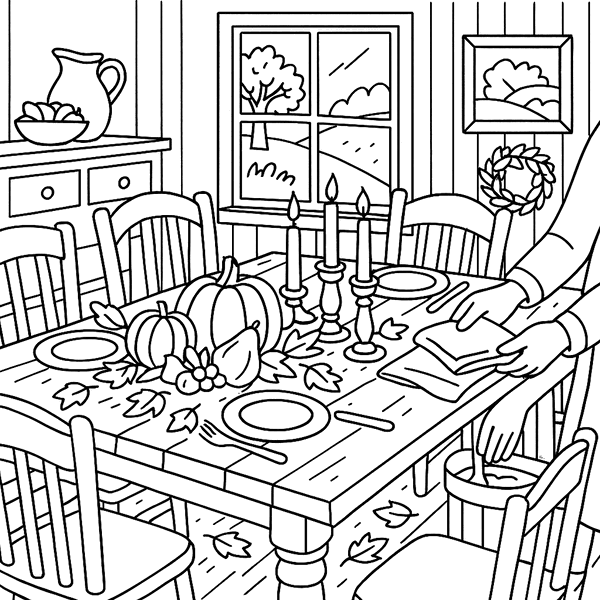 Thankful Harvest coloring page 1
