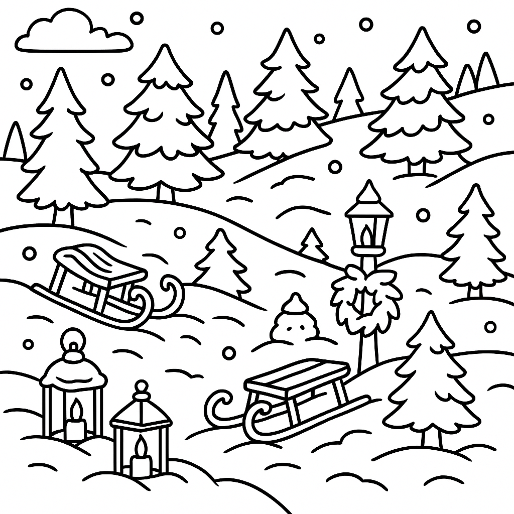Free Christmas Cheer coloring page